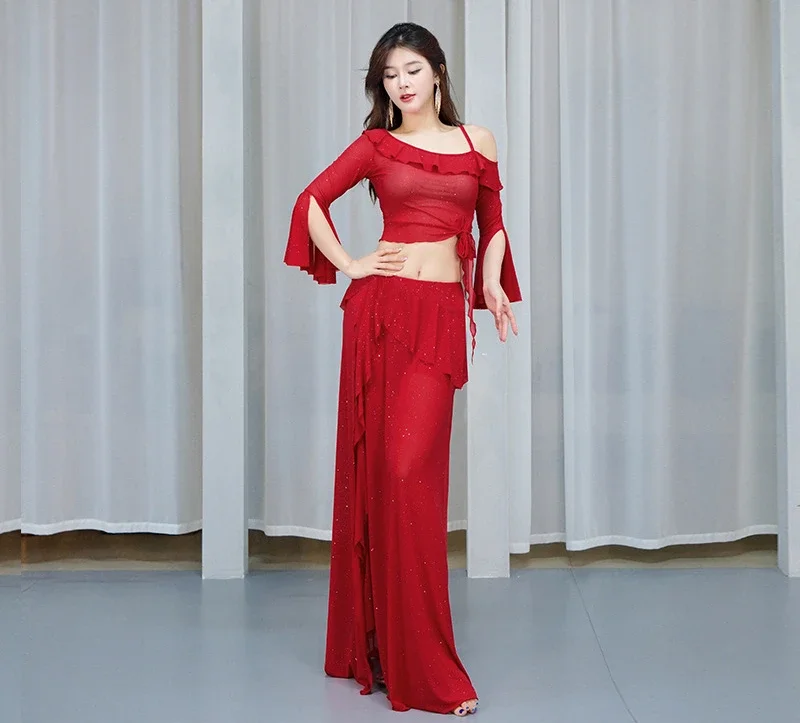 大人女性ベリーダンサーステージパフォーマンス衣装ベリーダンス衣装セットオリエンタルダンス衣装ダンス練習服