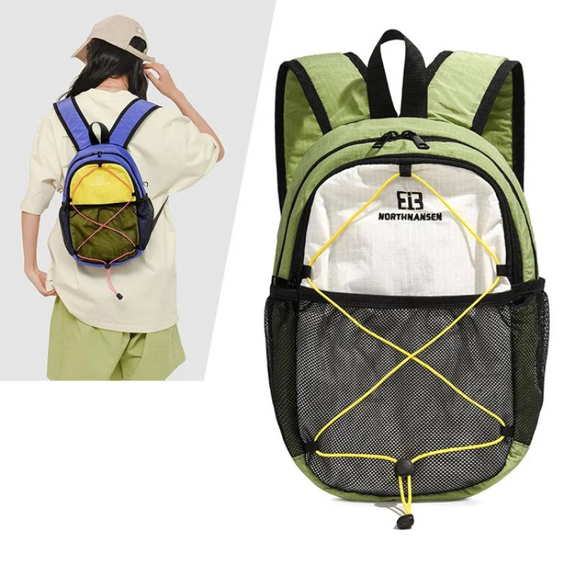 Backpack Zipper2025Spring Colorful Nylon Spliced Backpack Outdoor Travel Sports Leisure One Size Backpack