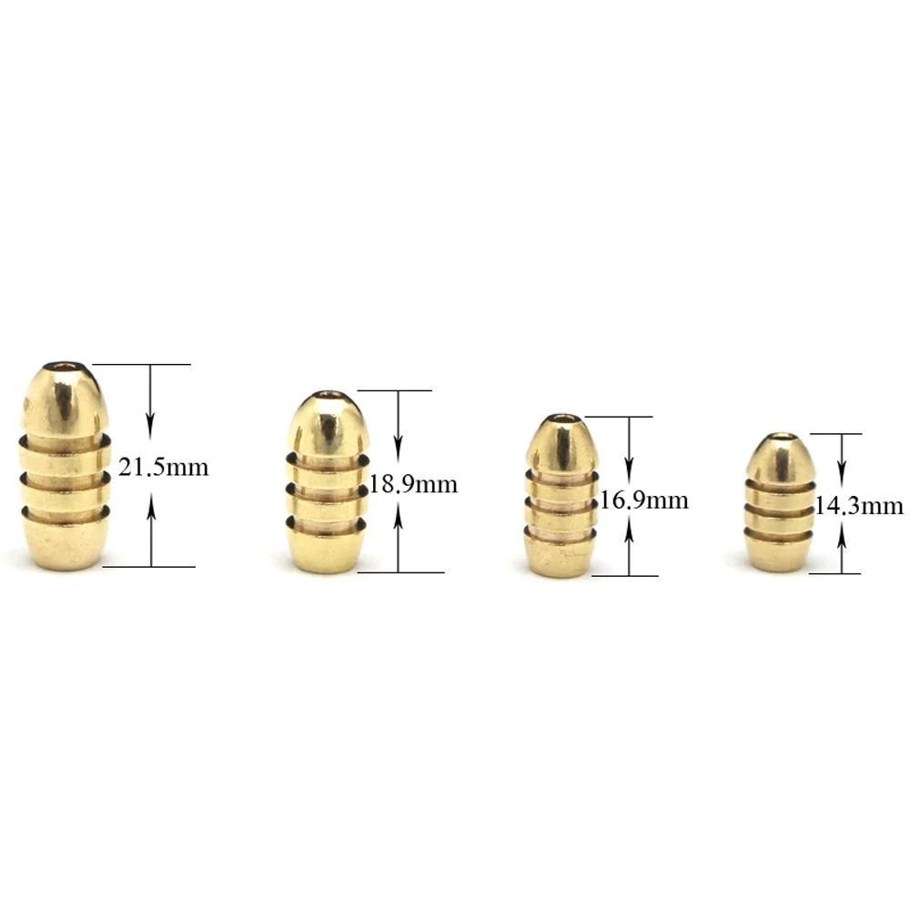 20pcs Brass Copper Fishing Sinkers Weights RIG 1.8g 3.5g 7g 10g Set for Soft Lure Rigging and Fly Tying Tackle Accessories - view 3