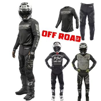 2023 FH Moto Suit Motocross Gear Set Off Road Jersey Set con tasca Dirt Bike Jersey e pantaloni MX Racing Clothing