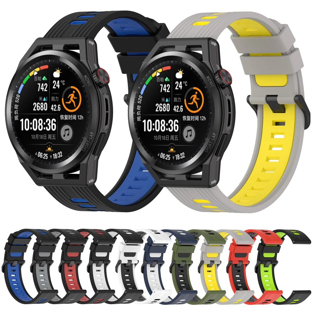 

22mm Sport Silicone Strap For HUAWEI WATCH GT Runner/GT 3 46MM/GT2 Pro Smartwatch Wrist Band Bracelet Wrist Accessorie