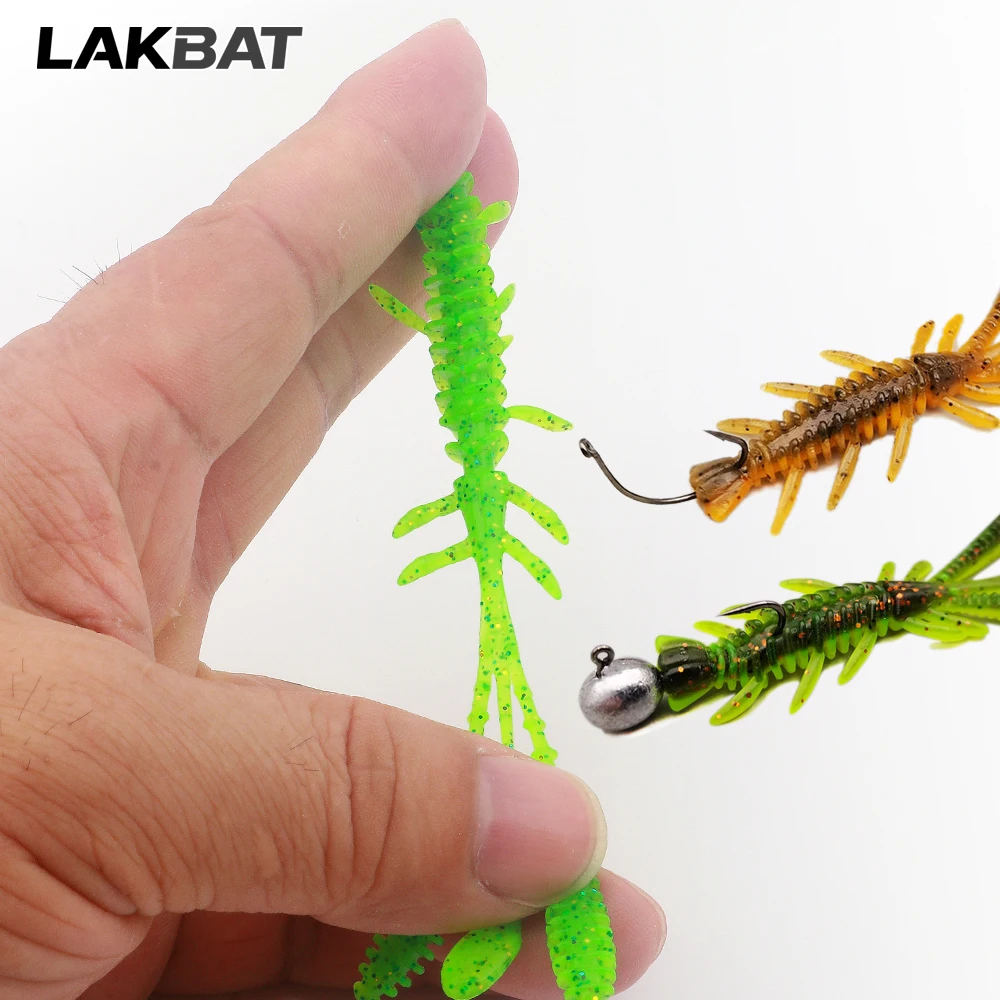 Schwimmende Weichköder-Set 5cm 6cm 7cm Garnelen-Jig-Rig Pesca Angelausrüstung 10Stk 20Stk Köder-Tackle Silikon-Swimbait Karpfen-Lockmittel – Detail 7