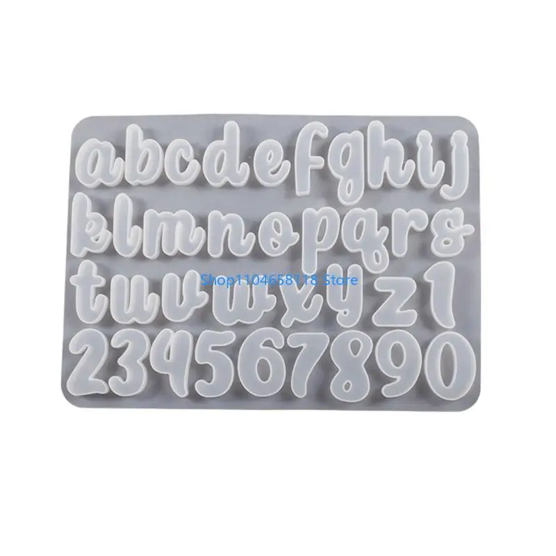 Numbers Letter Resin Mold Alphabets Silicone Mold Keychain Pendant Epoxy Casting