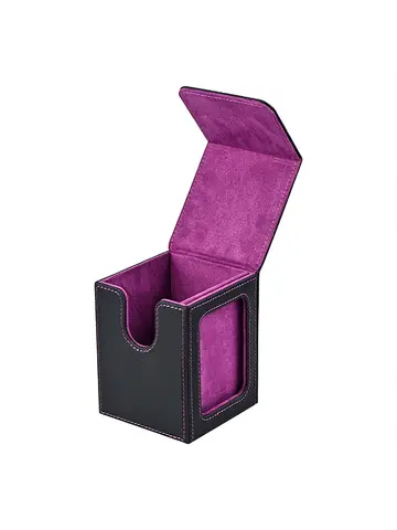 MTG Card Deck box with Display Window, Trading Card Storage Box, Can Hold 120 + Single sleeved Cards, Magnetic PU leather box