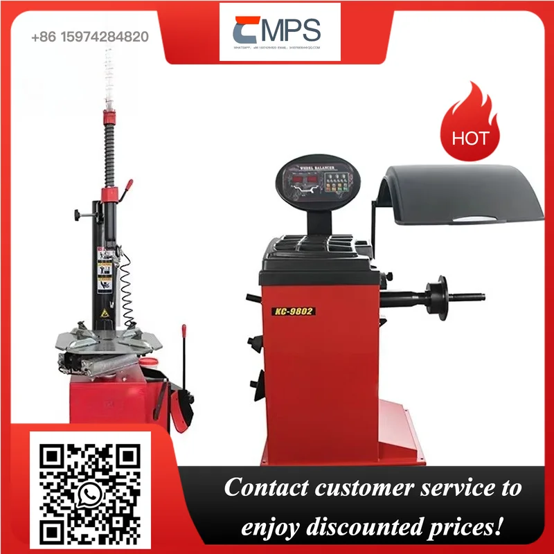 Tire Repair Equipment Tools  Tire Changer and Wheel Balancer Machine Combo with Swing Arm Full Set