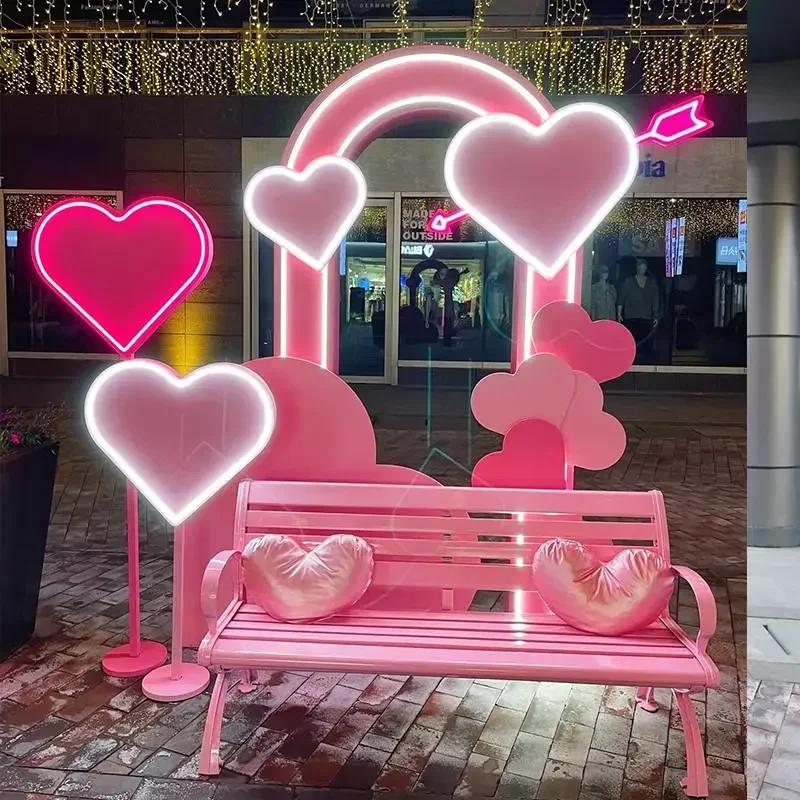 Love photo confession wall clock in seat ornament sales department scenic shopping mall activities