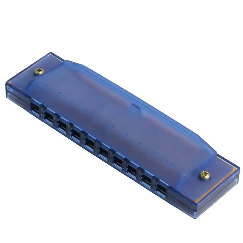 10 Holes Diatonic Blues Harp Harmonica for Key of Translucent Gifts with for C