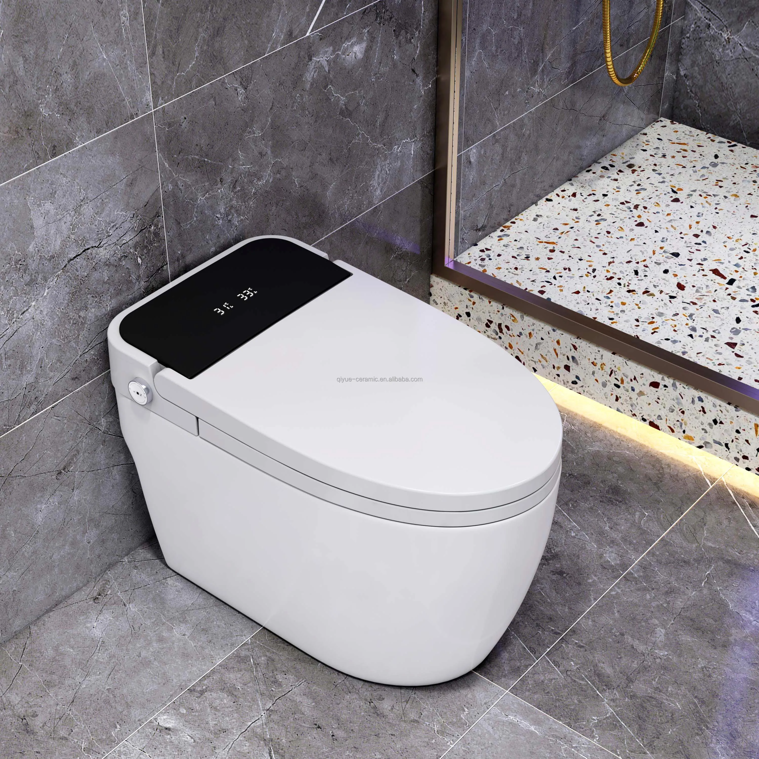 New Fashion Bathroom Automatic Smart Toilet Bidet Sanitary Ware  Ceramic Intelligent Toilets with Remote Control