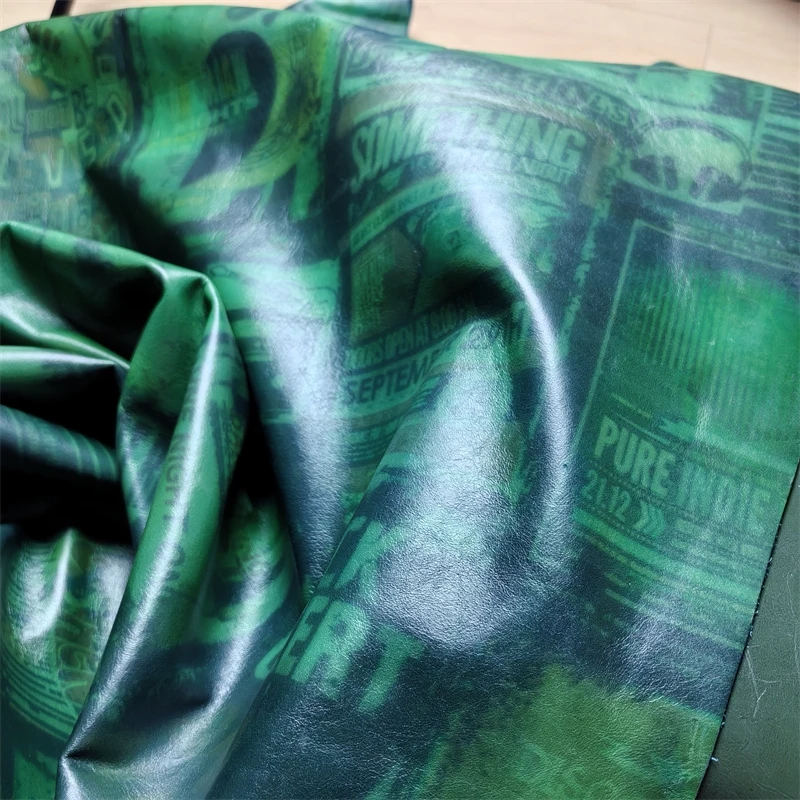 1mm European Green Cowhide. First Layer Leather. Real Leather Fabric. Handmade DIY For Leather Clothing.Bag. Full-Sheet Cutting