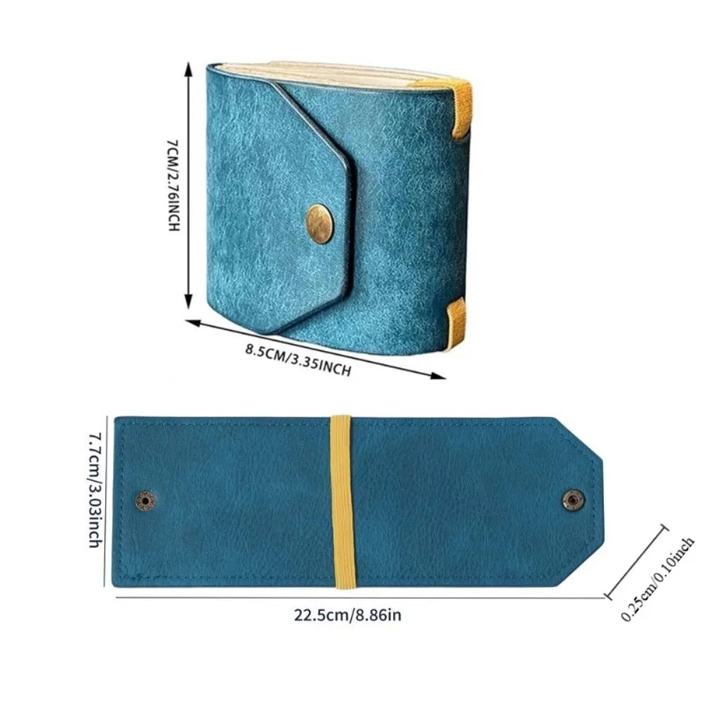 Solid Color With Clasp Cash Wrap Wallet Lightweight Multifunction Money Holder Leather Compact Pocket Wallet Traveling