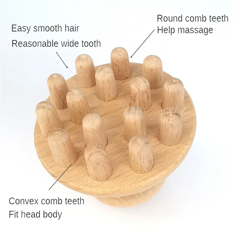 Wood Mushroom Shape Therapy Massage Tool Massager Anti Cellulite Fascia Massage Roller For Full Body Muscle Pain Relief