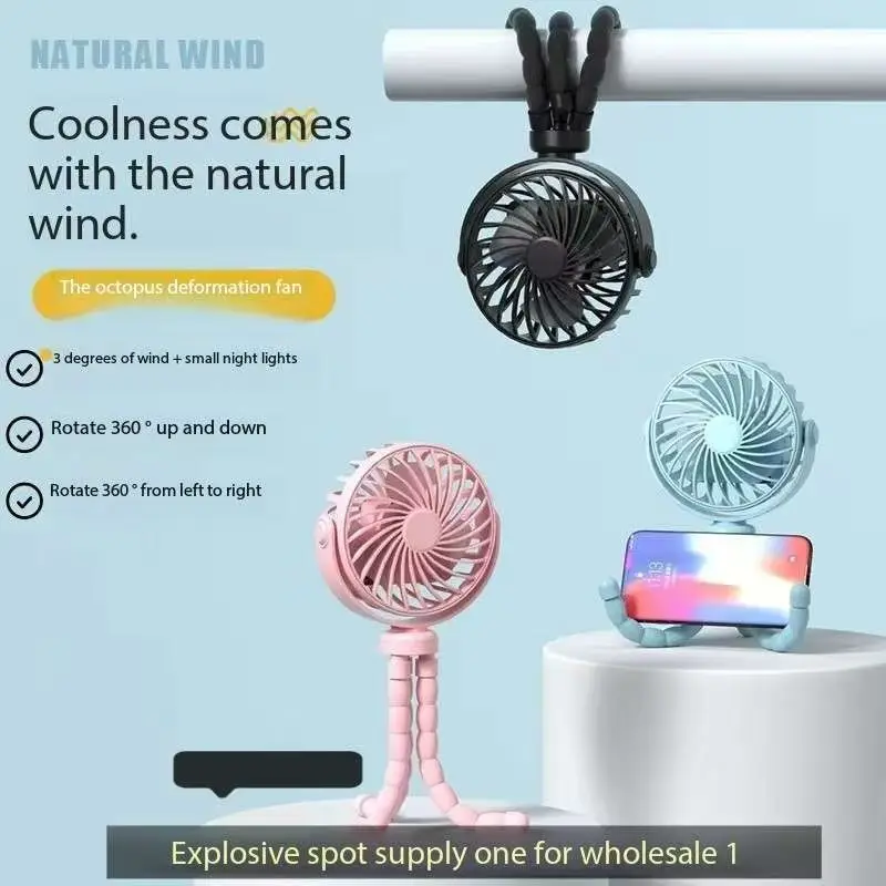 

New Folding Lazy Hanging Neck Fan Portable Mini Sports3-Speed USB Desktop Small Fan Small Dormitory Outdoor Travel Electric Fan