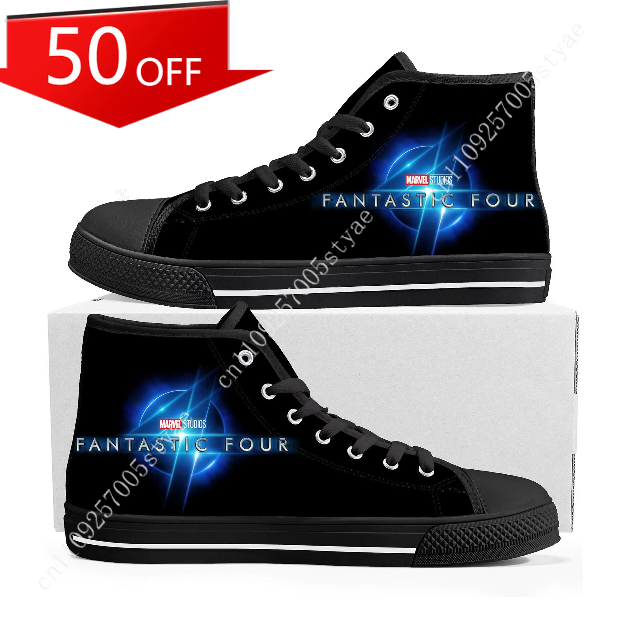 

Marvel Fantastic Four High Top High Quality Sneakers Mens Womens Canvas Sneaker Ghana Fashion Casual Shoes Custom Shoes