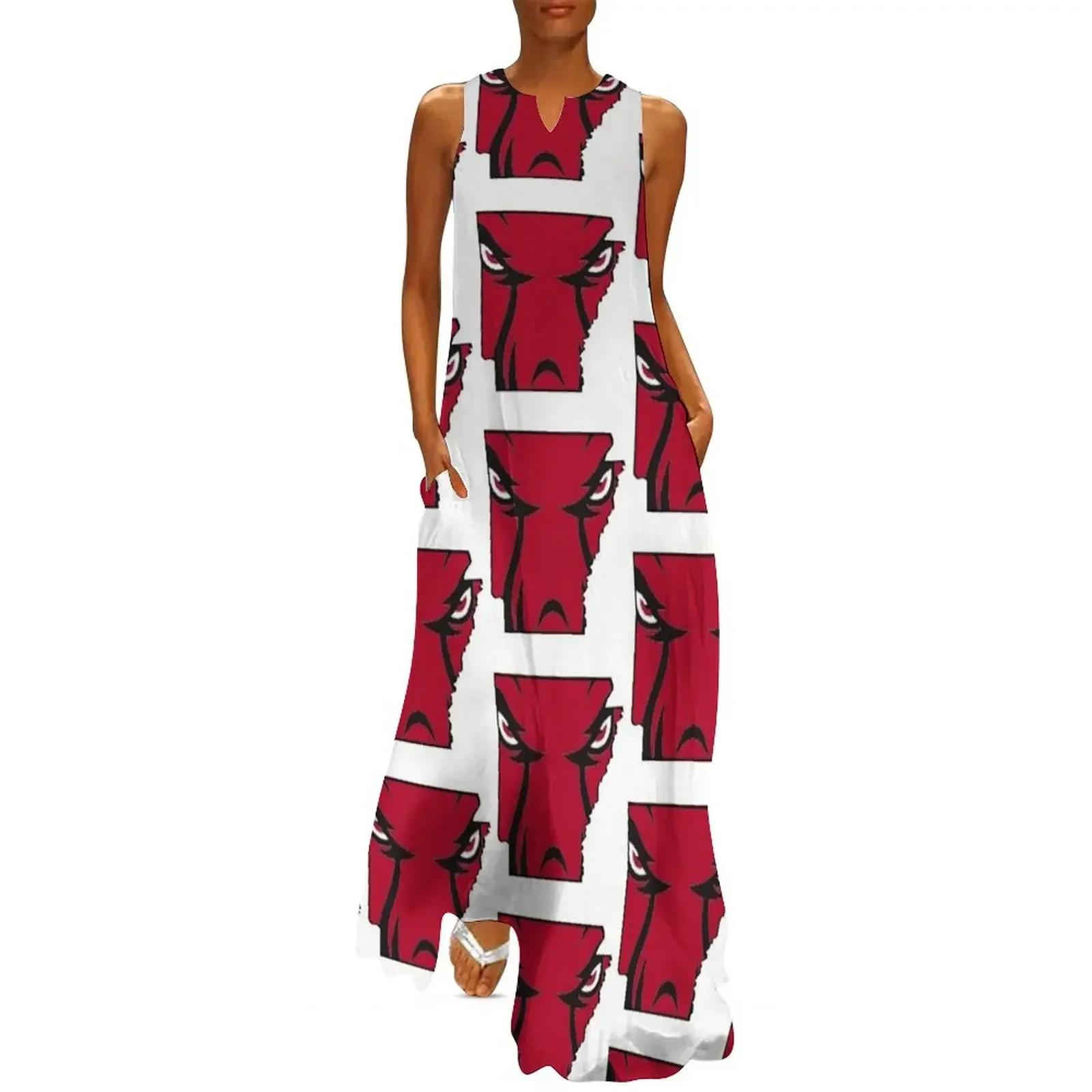 

Razorback Eyes, Arkansas State Long Dress Women's summer suit Dress