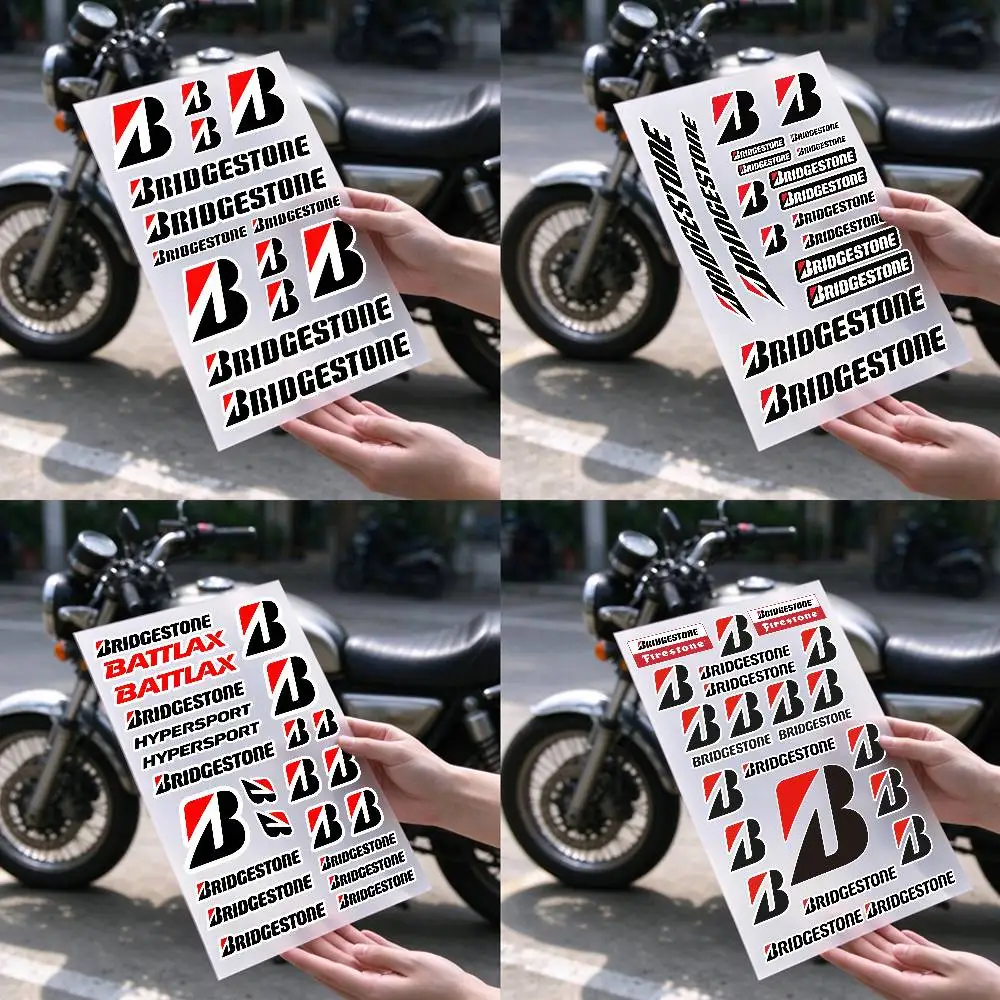 B-ridg-estone Racin Motorsporrtt Aesthetic Graffiti Waterproof PVC Stickers for Car Motorcycle Skateboard Helmet Notebook