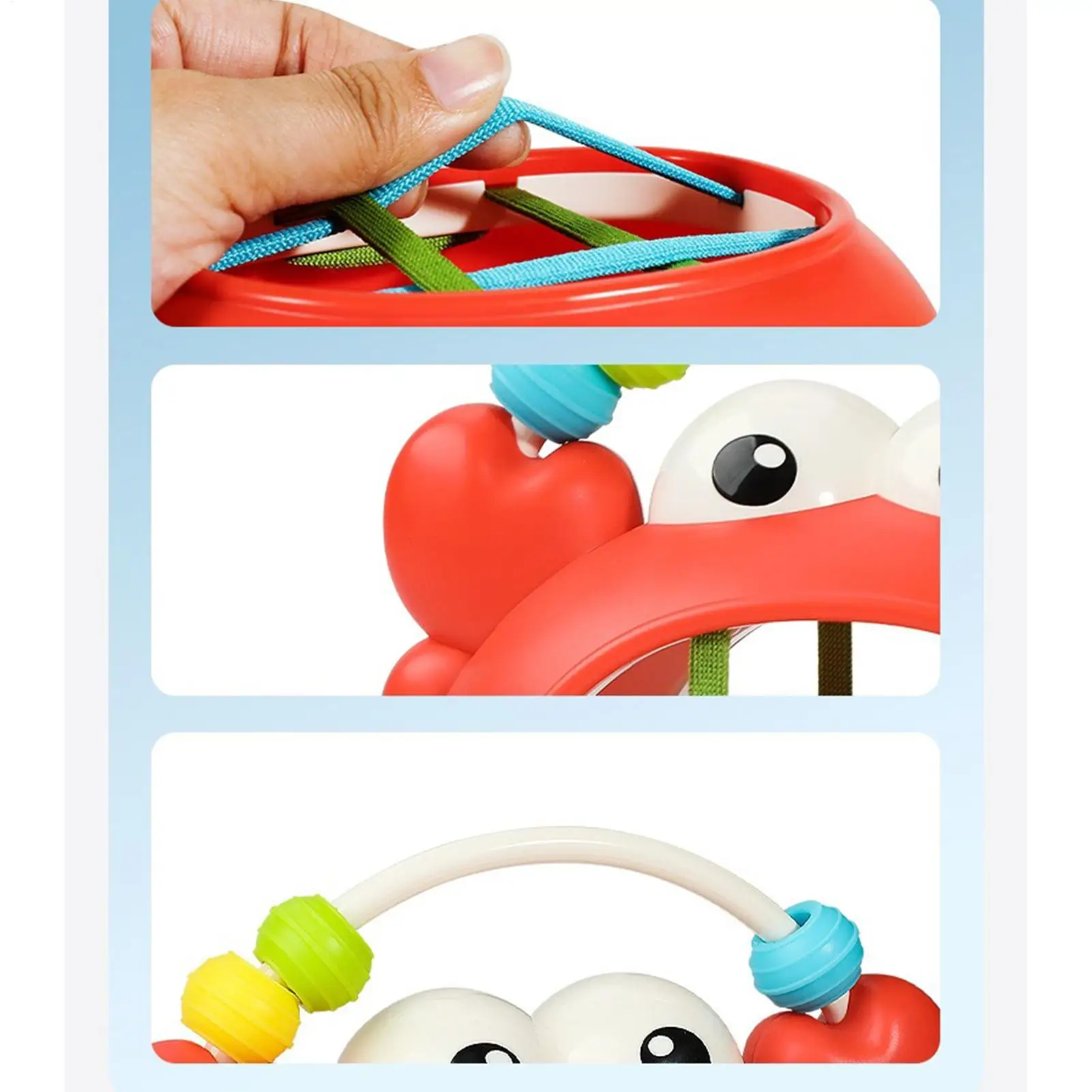 Kids Activity Cube Crab Shape Children Early Development Toy Fine Motor Skill Toys For Boys Girls Preschoolers Home Nursery