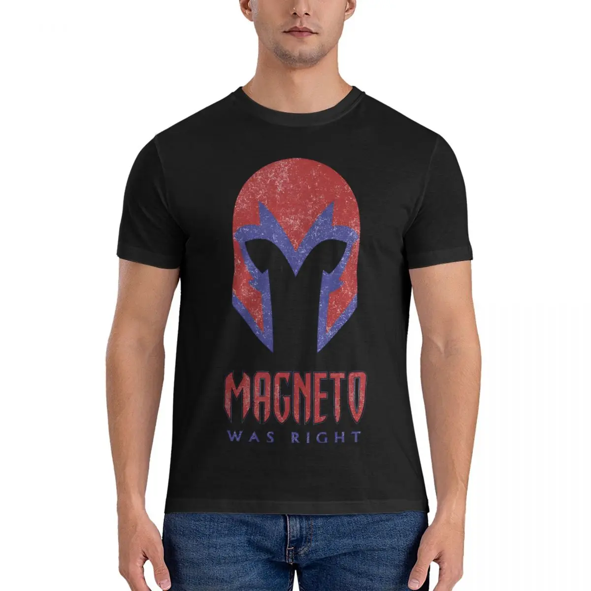 He Was Right T Shirts Men's 100% Cotton Vintage T-Shirt Crewneck Magneto Marvel Tee Shirt Short Sleeve Tops Unique