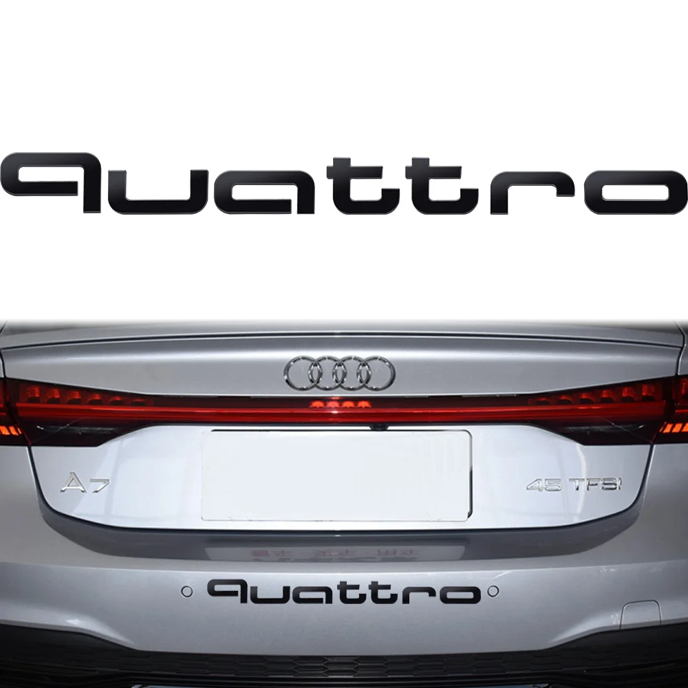 3D-эмблема Quattro для автомобиля, наклейка на кузов, декоративная наклейка на багажник для Audi RS Sline S A4 B8 A3 8P A1 A2 A5 A6 C7 8V B6 B7 Q3 Q5 Q6 Q7 3D-эмблема Quattro для автомобиля, наклейка на кузов, декоративная наклейка на багажник для Audi RS Sline S A4 B8 A3 8P A1 A2 A5 A6 C7 8V B6 B7 Q3 Q5 Q6 Q7