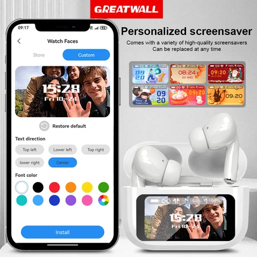 Imagen 2 del producto Nuevos auriculares inalámbricos Bluetooth Air Pro, auriculares ANC con reducción de ruido, sonido HiFi, auriculares de baja latencia, auriculares táctiles de música HD