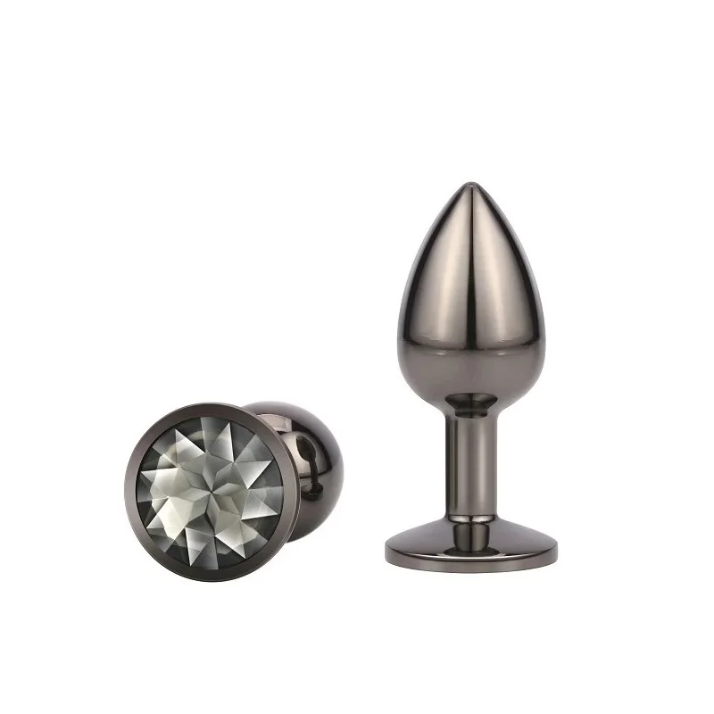 Small Size Metal Anal Beads Butt Plug Mini Rainbow Rose gold Butt Plug Crystal Jewelry Trainer Anal Dildo Masturbation Sex Toy