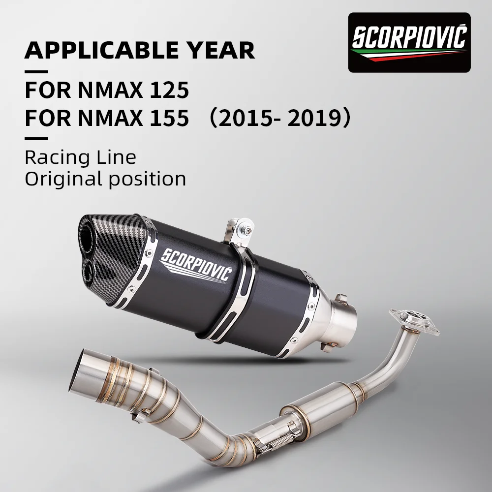 Motorcycle exhaust system motocross Modify For NMAX155 2015-2019 51mm exhaust Front Link Pipe
