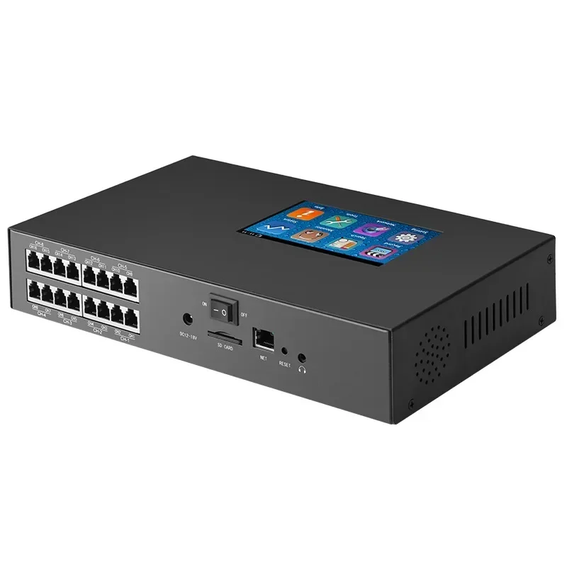 8-64-way telephone recorder,  storage 5-inch touch screen 2U landline with message