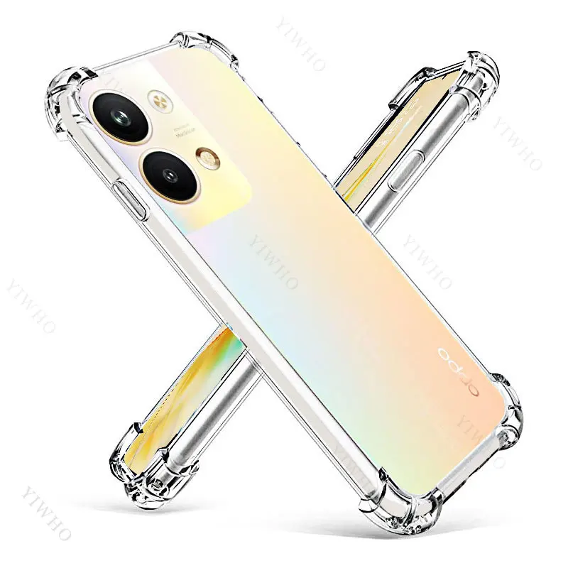 Shockproof Case for OPPO Reno 9 Pro Reno9 Pro Plus Transparent Phone Protection Back Cover on For Reno 8 Pro Plus Reno8 Z T Lite