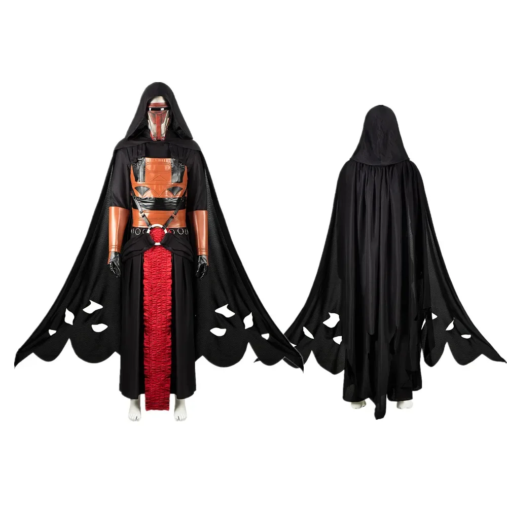 Black Darth Cosplay Revan Cosplay Costume Leather Armor Latex Mask Outfit Full Set and Individual Items Are Sold Custom Size