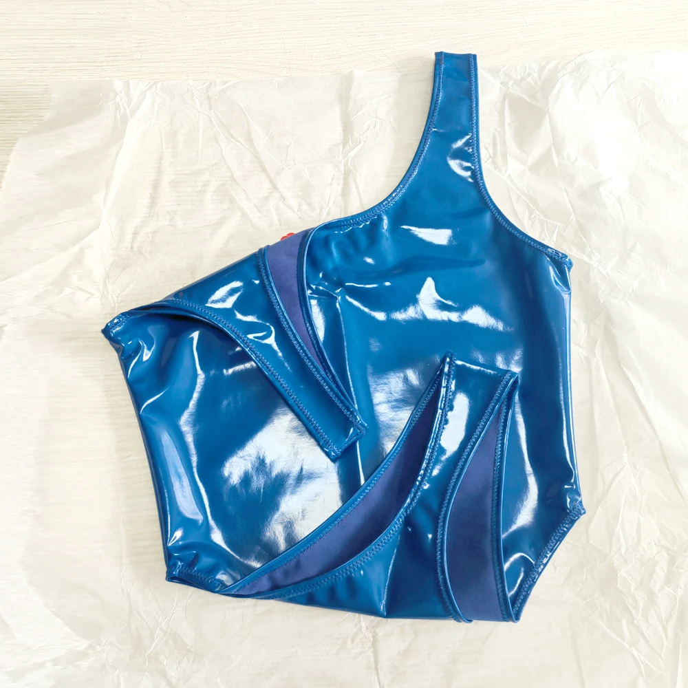 

Sexy Women PVC Latex Shiny High Cut Bodysuit Maid Tights Catsuit Sexy Club Wear Fantasy Erotic Lingerie Plus Size