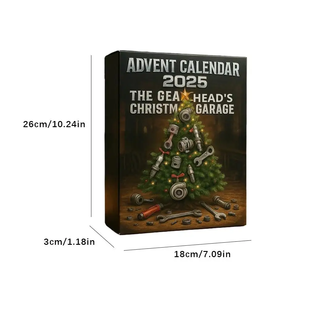 قطع غيار السيارات الديكور 2025 تقويم القدوم عيد الميلاد لعشاق السيارات والميكانيكا العد التنازلي التقويم العطلات تقويم القدوم #6