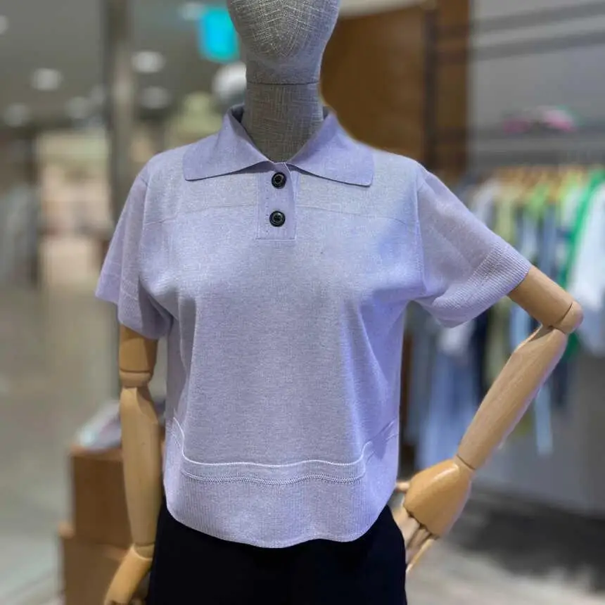 

Spring Summer New Ice Silk Ne Knitted irt ort Sve Women's Base Layer Top Comfortable Breathable Casual Sle