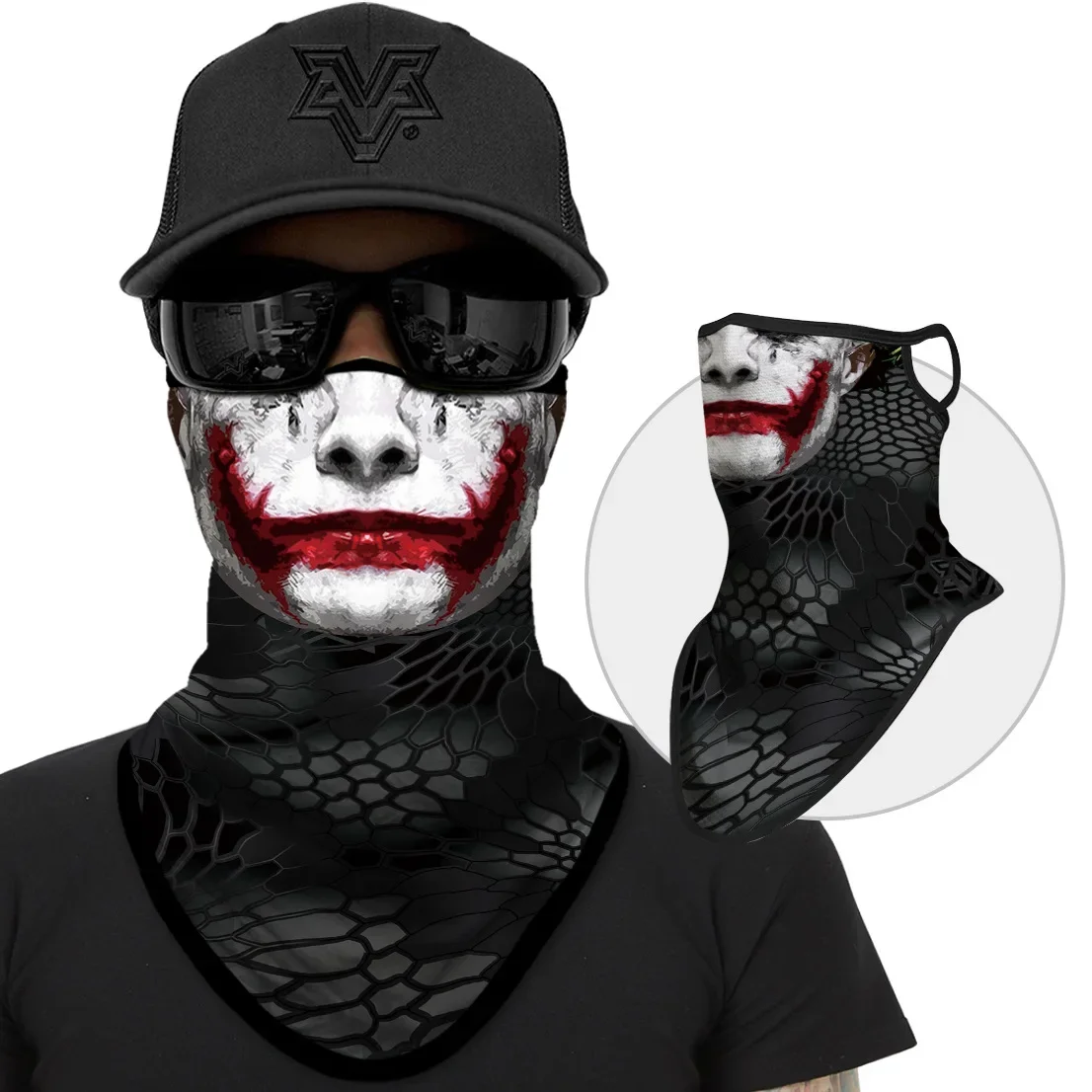 Windproof Half Mask Neck Warm Cycling Headgear Joker Triangle Scarf Earloop Venom Face Cover Breathable Face Balaclava Men Women