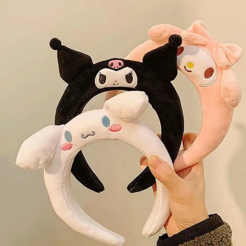 ที่คาดผมการ์ตูนเด็ก ซานริโอ เมโลดี้ ซินนามอโรล ลายอนิเมะสำหรับเด็กผู้หญิง ผ้าพลัฌ แถบกว้าง น่ารัก ไม่แปลกตา ของขวัญ