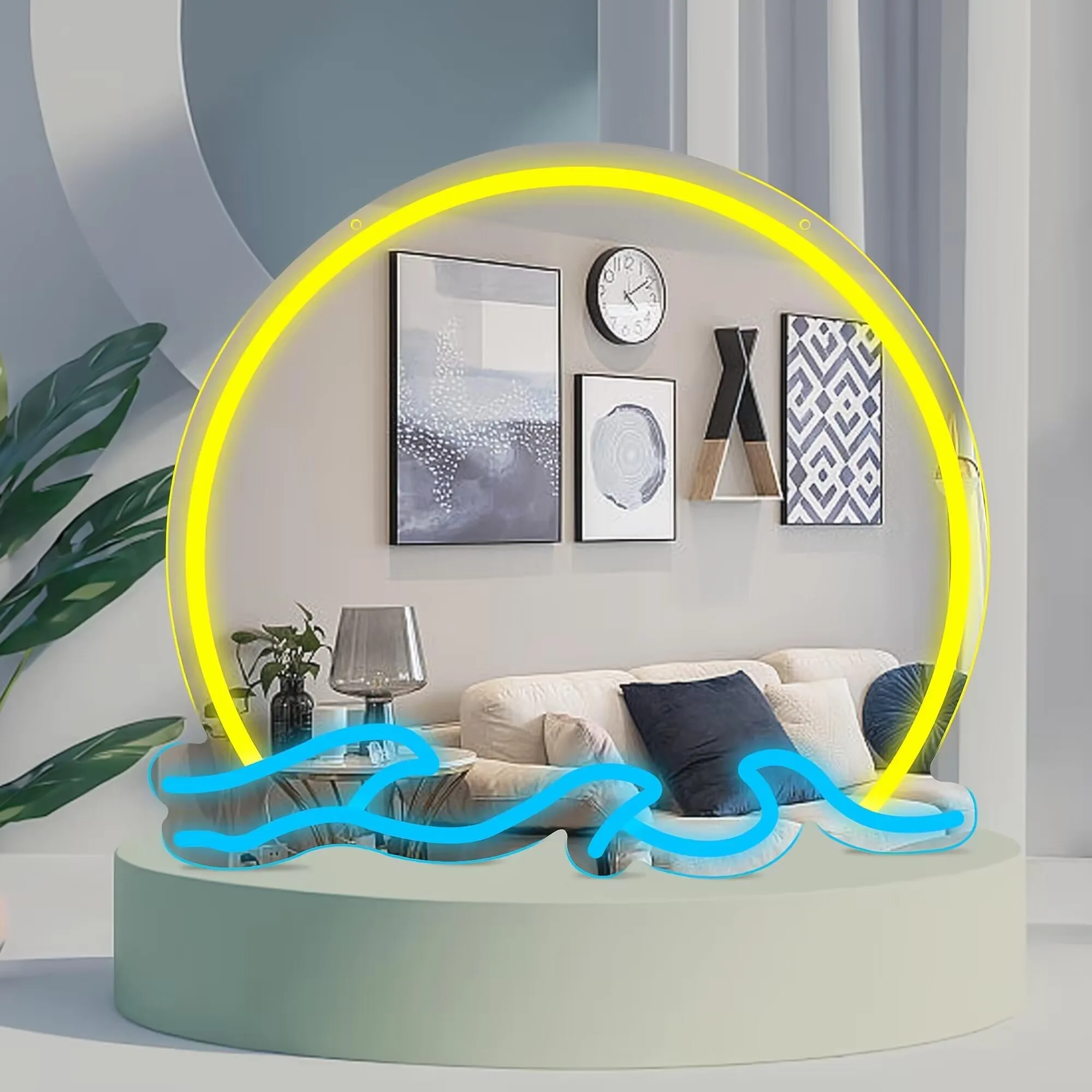 

Неоновая вывеска «Зеркало заката» с USB-питанием, регулируемая светодиодная неоновая подсветка для гардеробной, спальни, ванной комнаты, декора рабочего стола, подарки