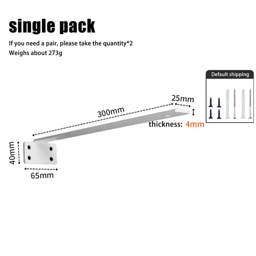 Thickened Floating Shelf Brackets Integrated Space-Saving Invisible L Bracke Wall-Mounted Heavy Duty Furniture Board Support