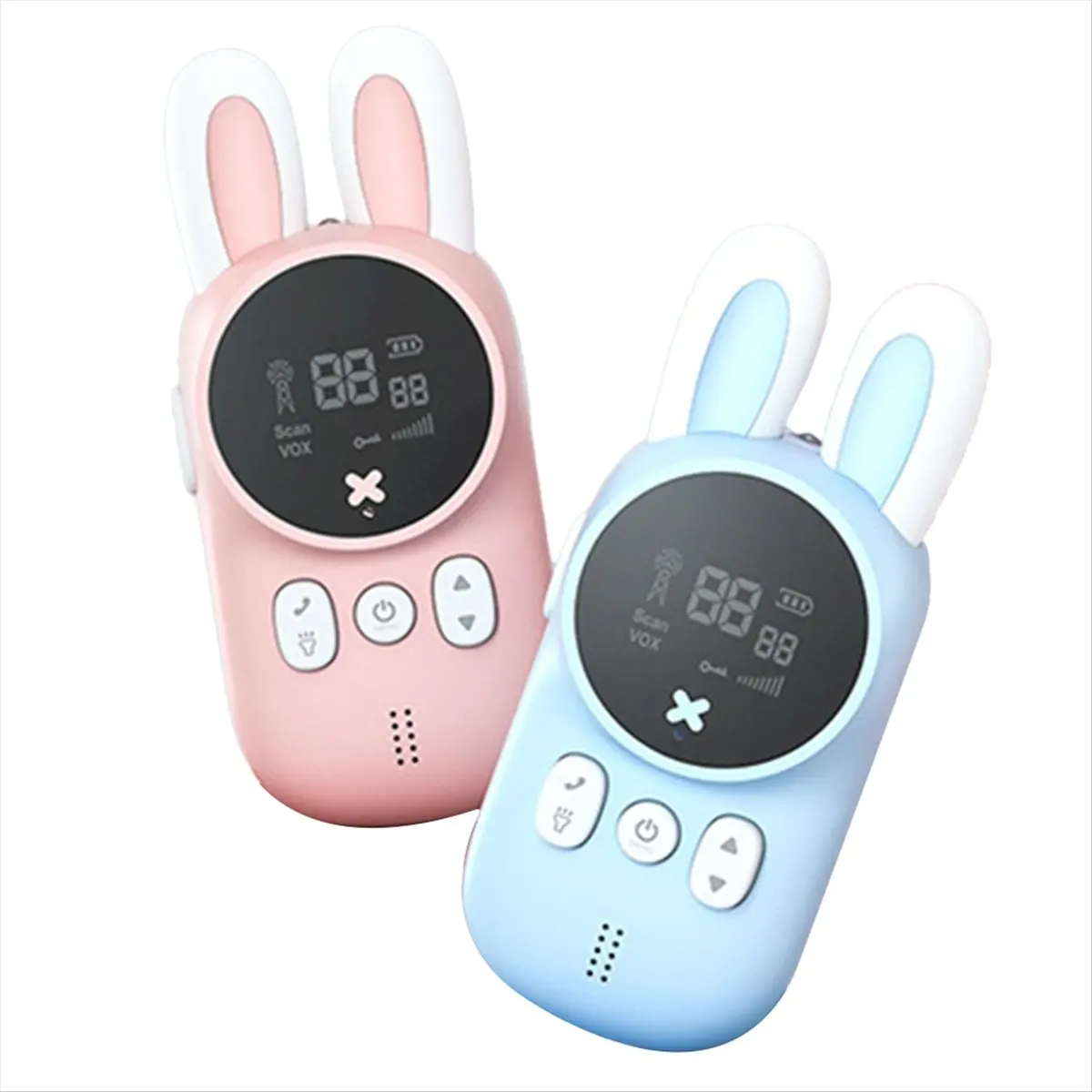 A40I Conjunto de walkie talkie infantil de desenho animado, interfone de rádio UHF, alcance de 3 km, mini chamada telefônica, design, presente para meninos e meninas