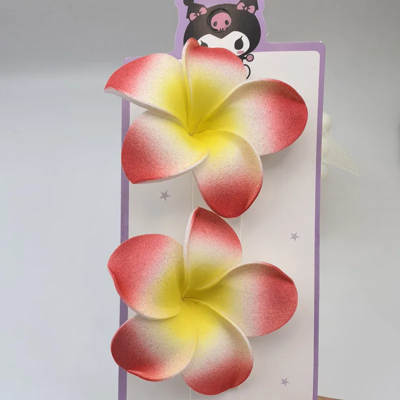 2 قطعة مشبك شعر الكركديه الاصطناعي إيفا رغوة عطلة الشاطئ زهرة ملحق شاطئ البحر اطلاق النار الدعامة