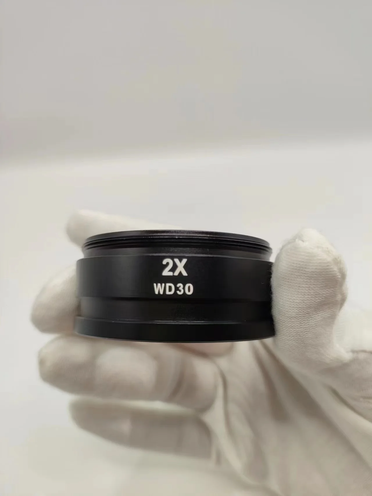 쌍안 삼안 스테레오 현미경용 스레드 바로우 렌즈, 보조 대물 렌즈, WD30 2X, M48 * 0.75, M48 mm