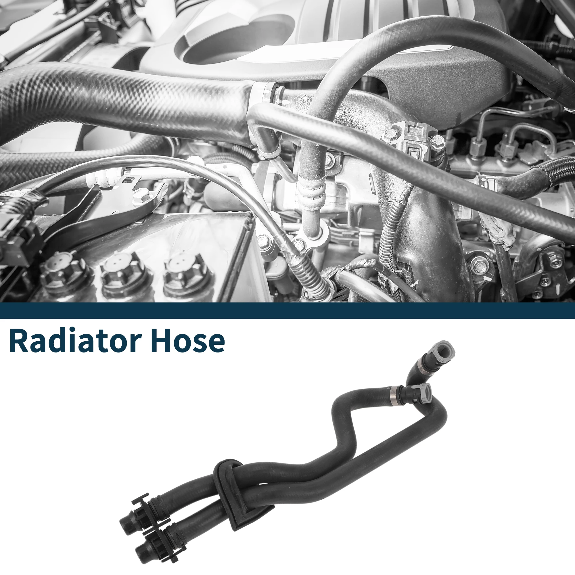 

UXCELL Radiator Hose Heater Hose No.31274927 for Volvo XC60 2010-2016 Black Rubber 1 Pc Warm Air Pipe Good Sealing