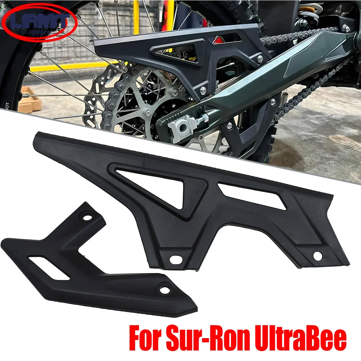 Upper Lower Sprocket Chain Cover Guard Protective Devices For SURRON Ultra Bee Electric Off‑Road Dirt Bike Motocross Accessories