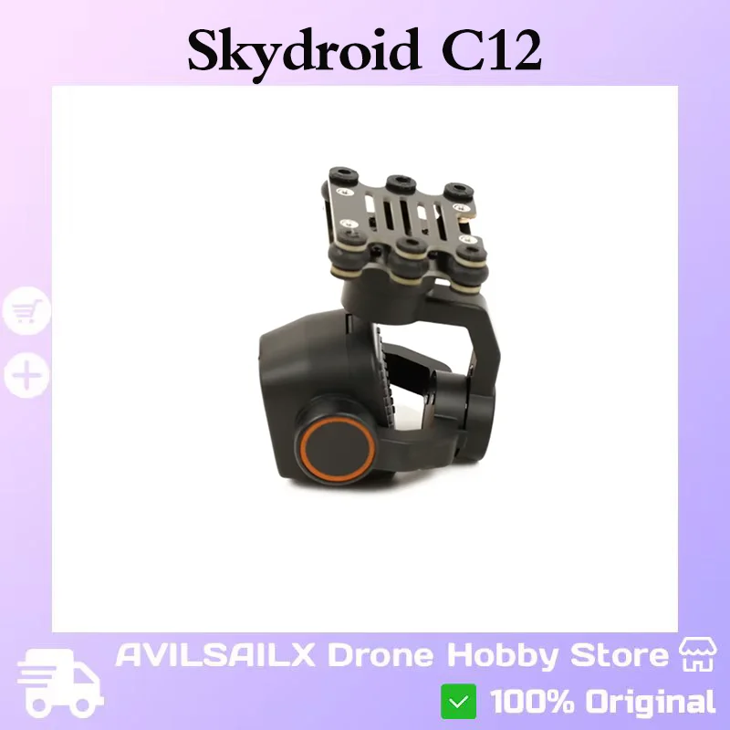Skydroid C12 2K HD 3-Axis Dual Light Stabilized Gimbal Camera, Invertible Installation for UAV Drone