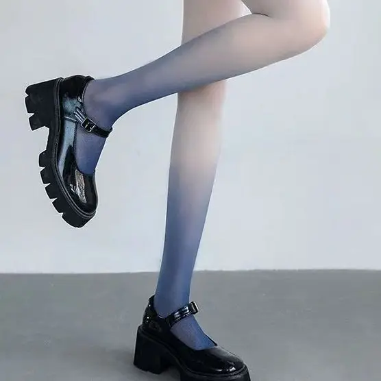 

Summer Slim Fit Footed Thin Pantyhose Women Contrast Color Lolita Stockings Amp Hosiery Gradient Colour Sexy Stylish Cute Tights