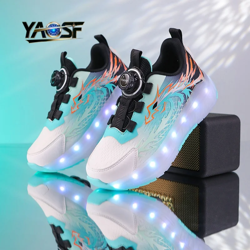 Children's And Teenage Roller Skates - Fashionable Upgraded Edition with Enhanced Stability - Detachable Dual-Use Sports Shoe view 5