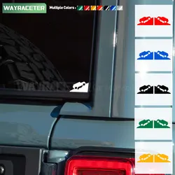 2 Pcs Creative Window Sticker Corner Decor Reflective Vinyl Decal For Jeep Wrangler JK JL TJ YJ CJ JLU Rubicon Unlimited Sport