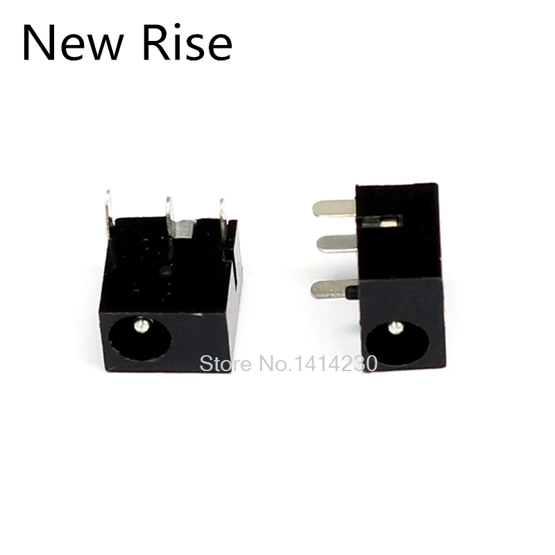 10Pcs DC-006 3Pin Black DC Power Jack Socket Connector DC006 3.5*1.3mm 1.3 socket Round the needle