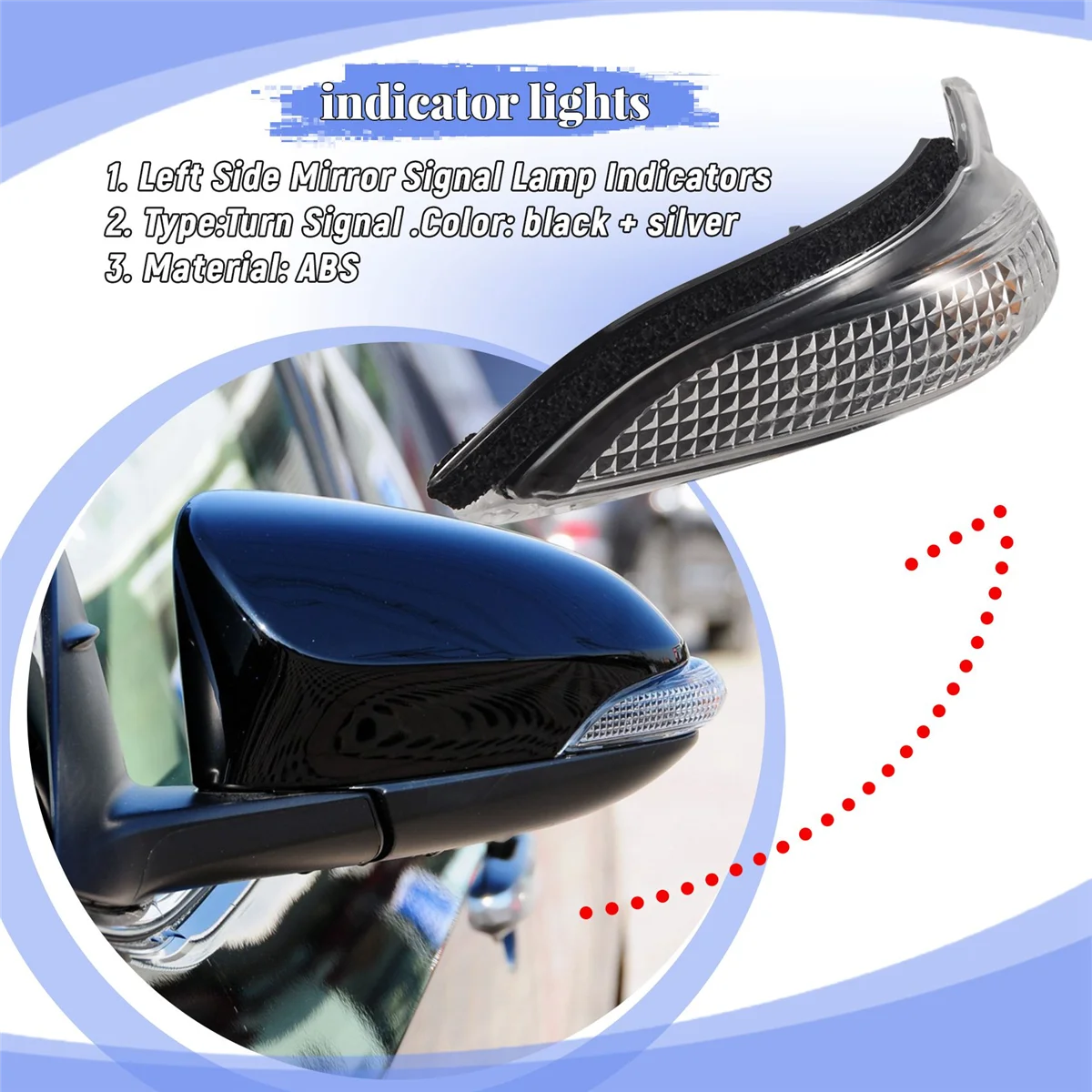 バックミラーウインカー,点滅ライト,トヨタカローラ,カムリ,ヤリス,プリウス,アヴァロン,サイオンイム,ベンザ,左,81740-52050