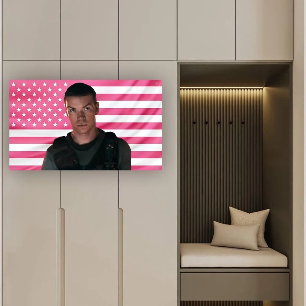 Gally Maze Runner Flag | Pink USA Tapestry | Will Poulter Inspired Wall Decor | Dystopian Fandom Banner | The Maze Runner Glade