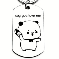 Say You Love Me, Cartoon Bear Keychain, Cute Bubu Dudu Duo Keychain, Accessory, Ideal Birthday, Holiday, Valentine's Day Gift