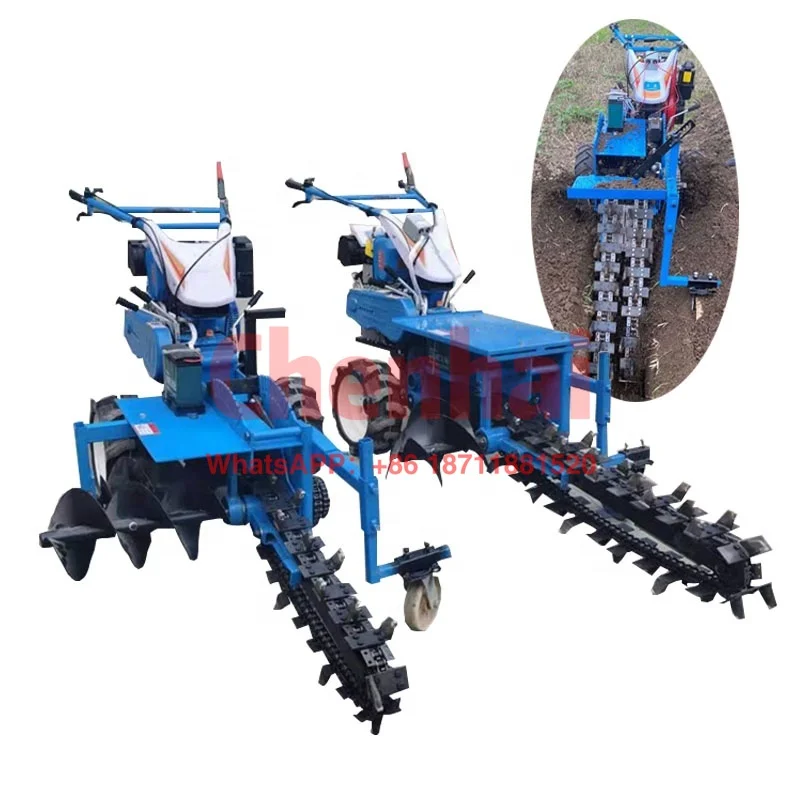 Walking Excavating Machine for Trench Digging Double Chain Trencher