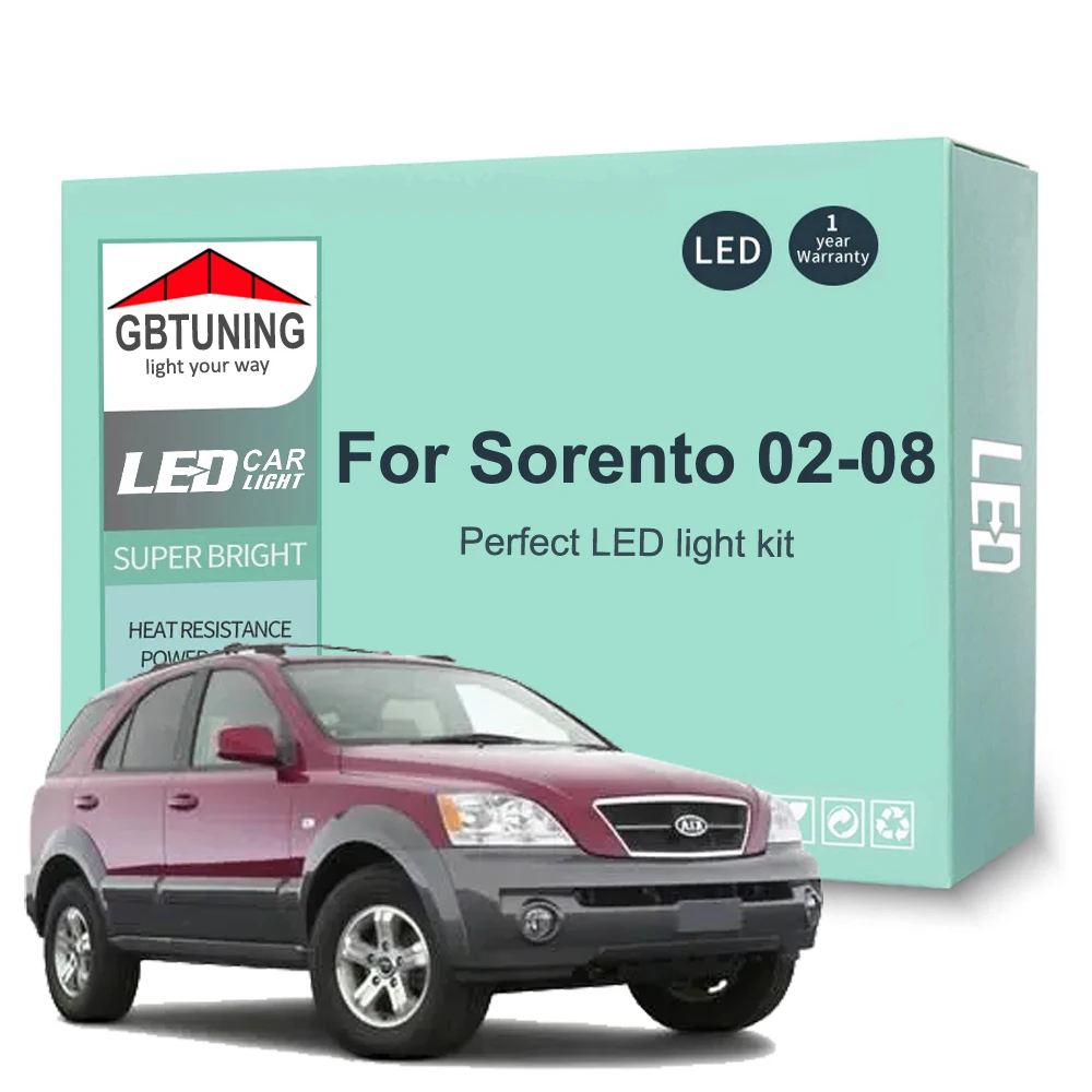 15 قطعة اكسسوارات السيارات لكيا سورينتو 1 MK1 I JC 2002 2003 2004 2005 2006 2007 2008 Canbus LED الداخلية مصباح إشارة أدوات